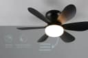 lightling LED Deckenleuchte Lunar mit Ventilator Schwarz Matt Bild 3