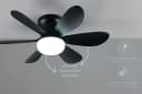 lightling LED Deckenleuchte Lunar mit Ventilator Schwarz Matt Bild 4