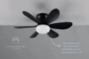 lightling LED Deckenleuchte Lunar mit Ventilator Schwarz Matt Bild 5