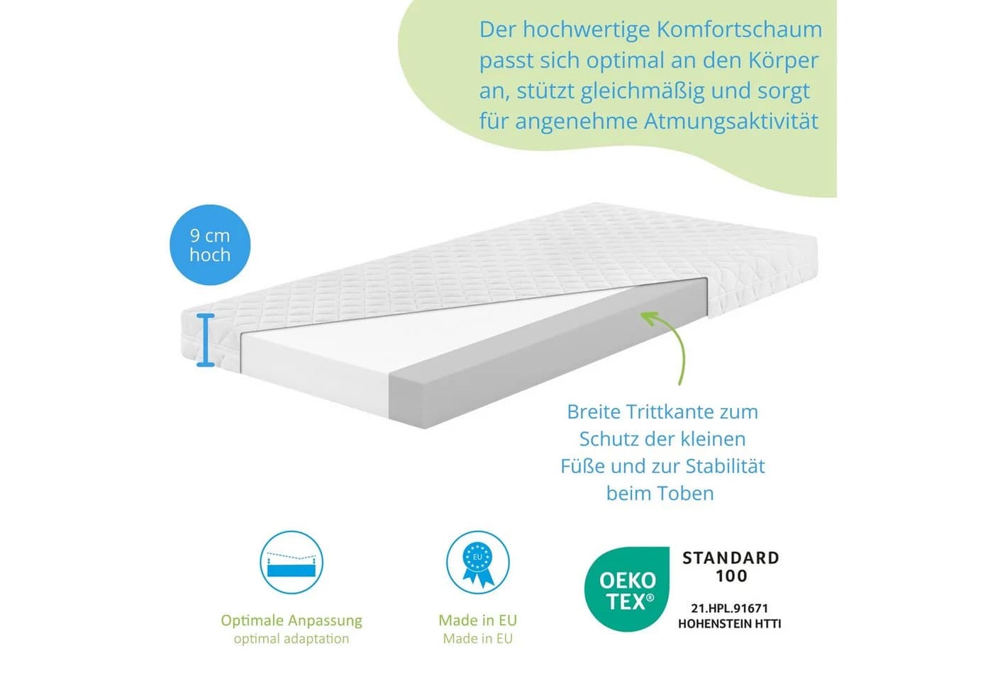 Bodyprotect Babymatratze Little Dreams Weiß Schaumstoff - Bild 4