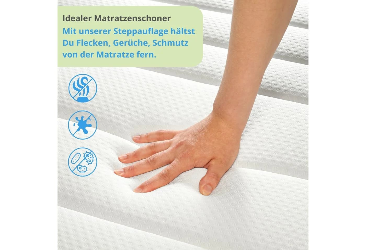 Bodyprotect Kaltschaum Topper 3 cm Mikrofaser Allergikerfreundlich - Bild 4