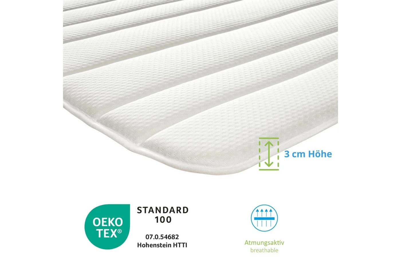 Bodyprotect Kaltschaum Topper 3 cm Mikrofaser Allergikerfreundlich - Bild 5
