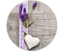 matches21 HOME & HOBBY Platzset 4er Set Lavendel Holz-Optik Rund Abwaschbar Bild 1