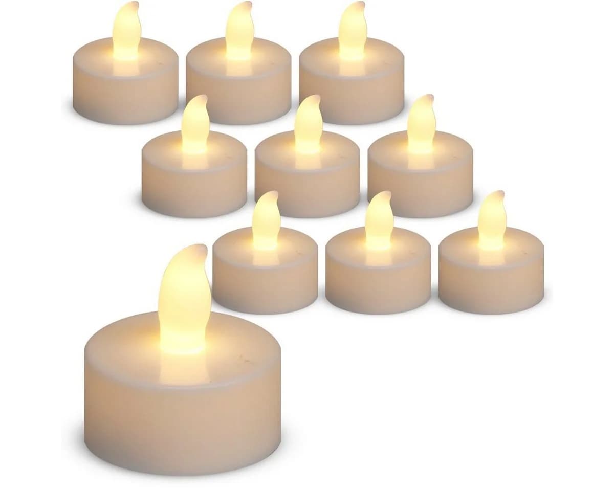 matches21 HOME & HOBBY LED Teelichter 10er Set Flackereffekt 3,5 cm
