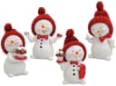 matches21 HOME & HOBBY Dekofigur Schneemann rote Mützen 4er Set 7 cm Bild 2