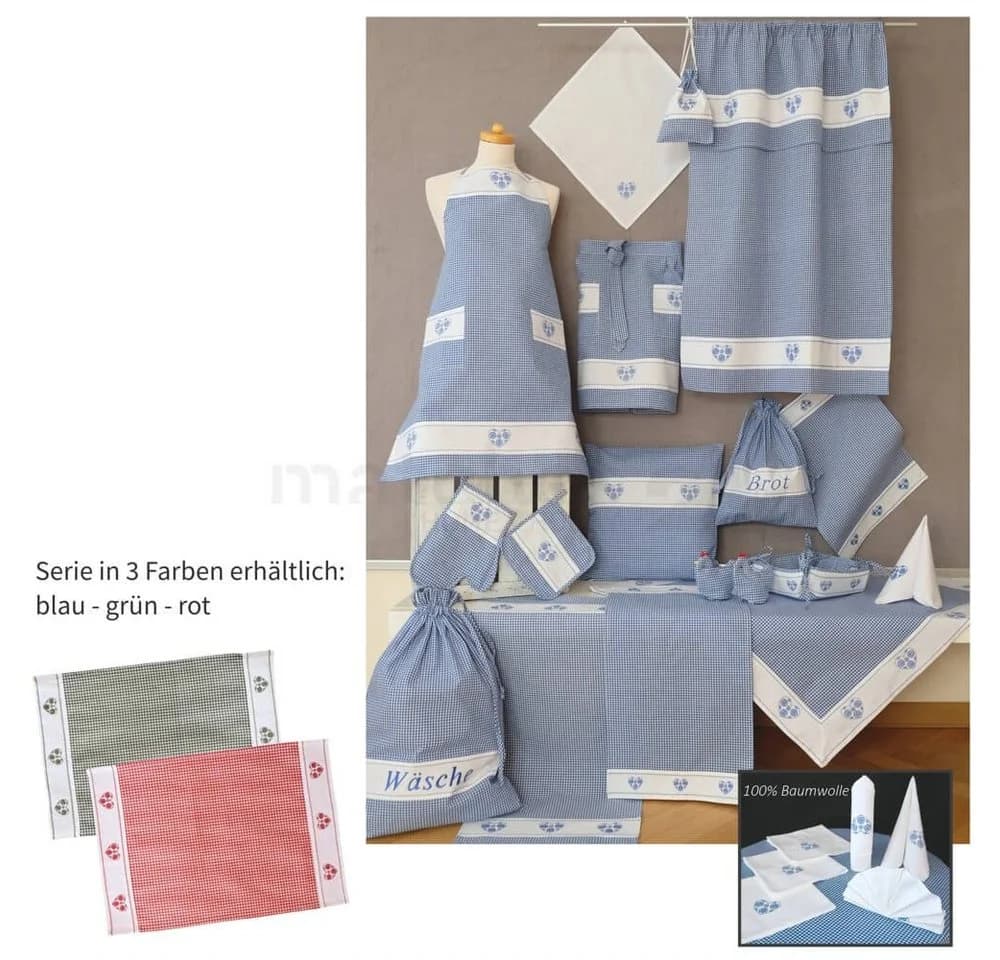 matches21 HOME & HOBBY Kissenbezug Landhaus-Stil Rot Kariert 40x40 cm