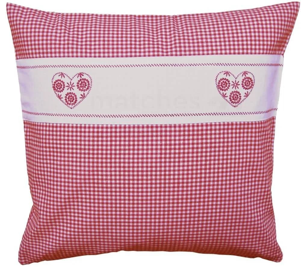 matches21 HOME & HOBBY Kissenbezug Landhaus-Stil Rot Kariert 40x40 cm - Bild 2