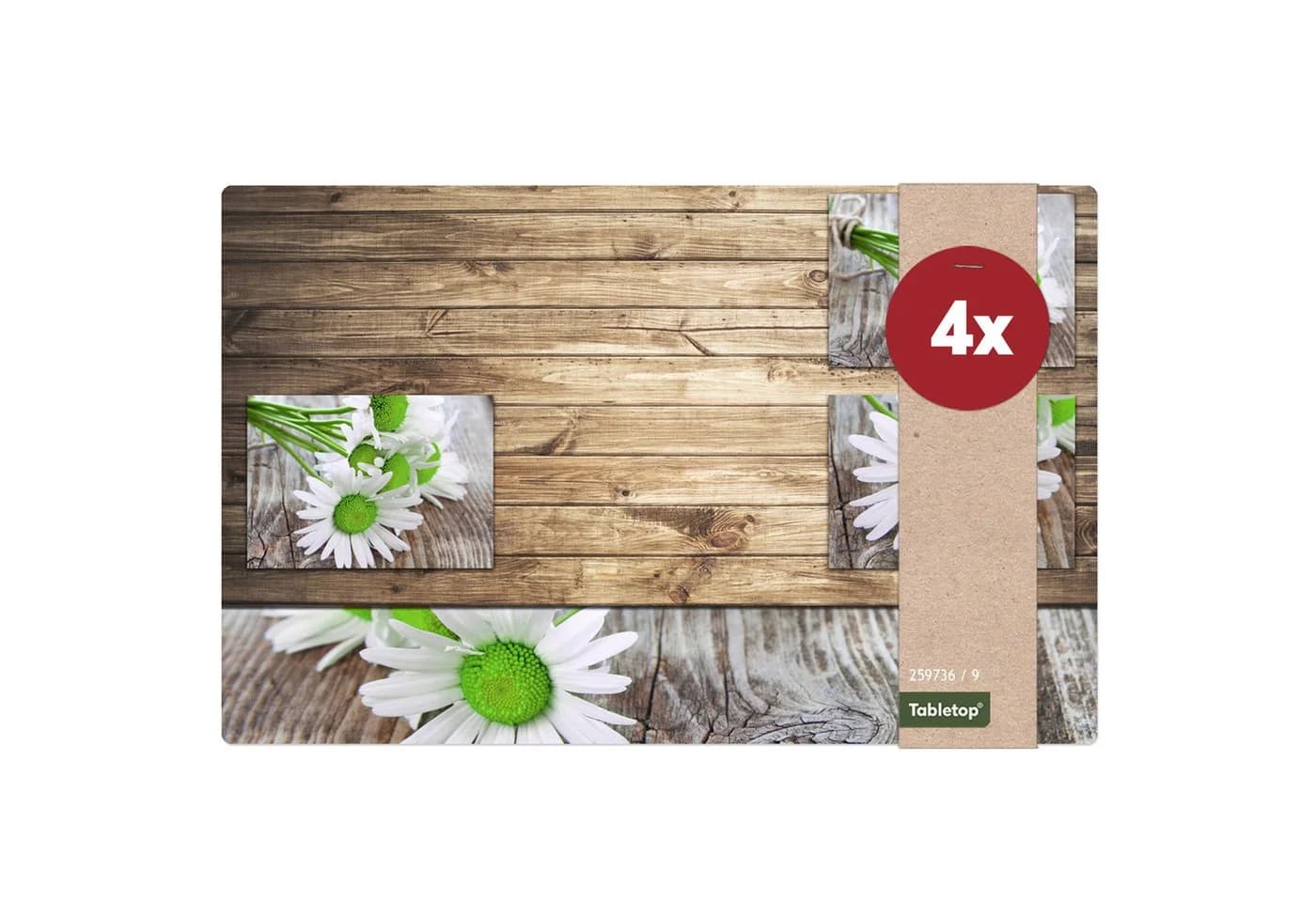 matches21 HOME & HOBBY Platzset Tischset Margeriten Blumen 4er Tischunterlage Tischdeko - Bild 2