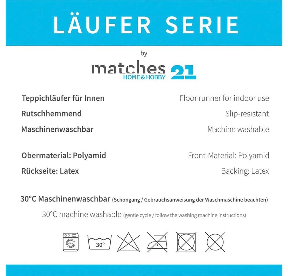 matches21 HOME & HOBBY Küchenläufer Vintage Beige/Braun Rutschfest