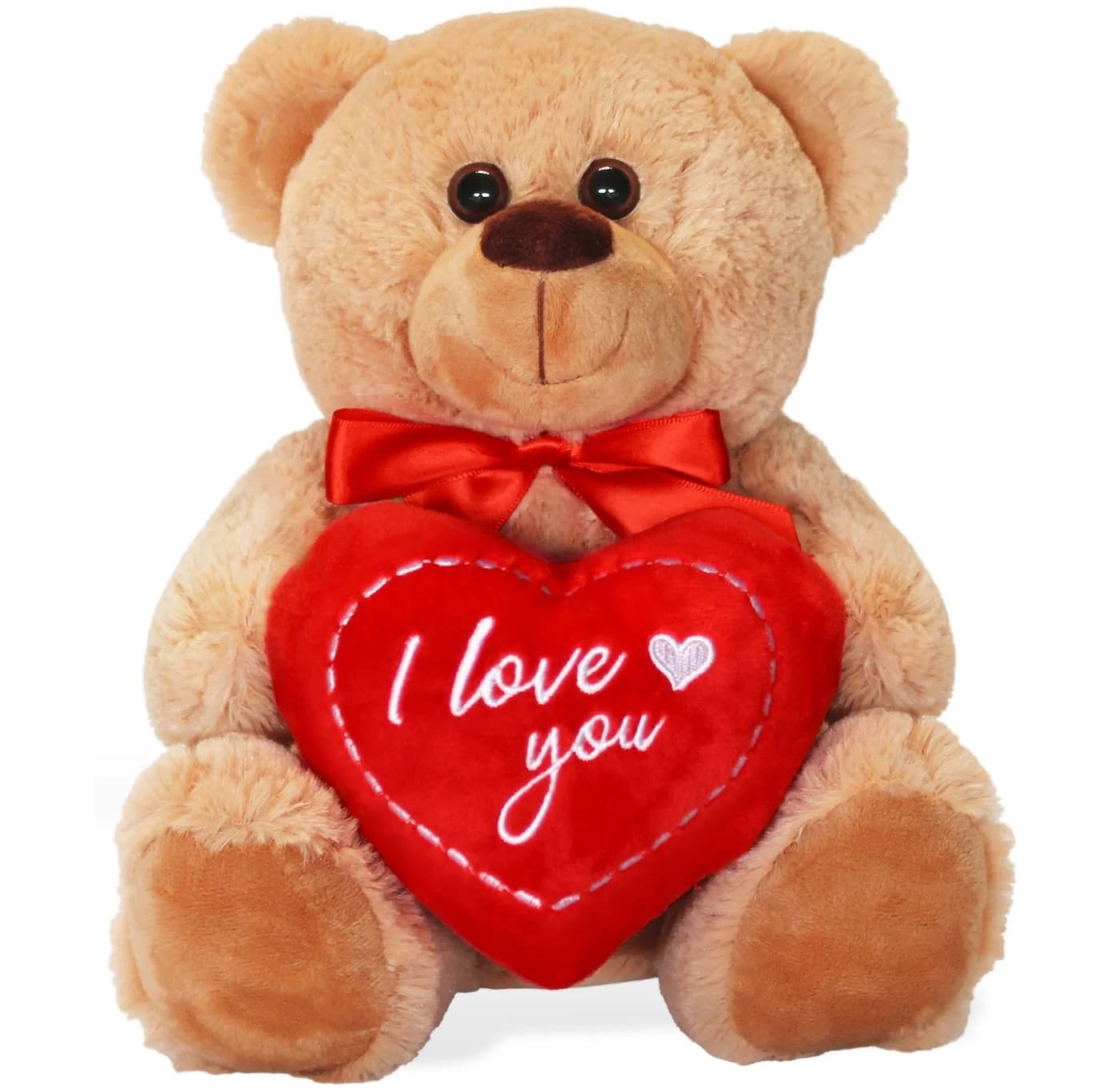 matches21 HOME & HOBBY Plüschfigur Teddybär mit Herz I love you braun 25 cm - Bild 2