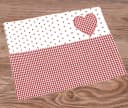 matches21 HOME & HOBBY Platzset Landhausstil Rot Karo mit Herz-Borte Bild 2
