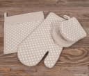 matches21 HOME & HOBBY Topfhandschuh Landhaus Stil Beige/Weiß Bild 1