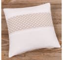 matches21 HOME & HOBBY Kissenhülle 30x30 cm Spitze Herzen Beige Baumwolle Bild 2