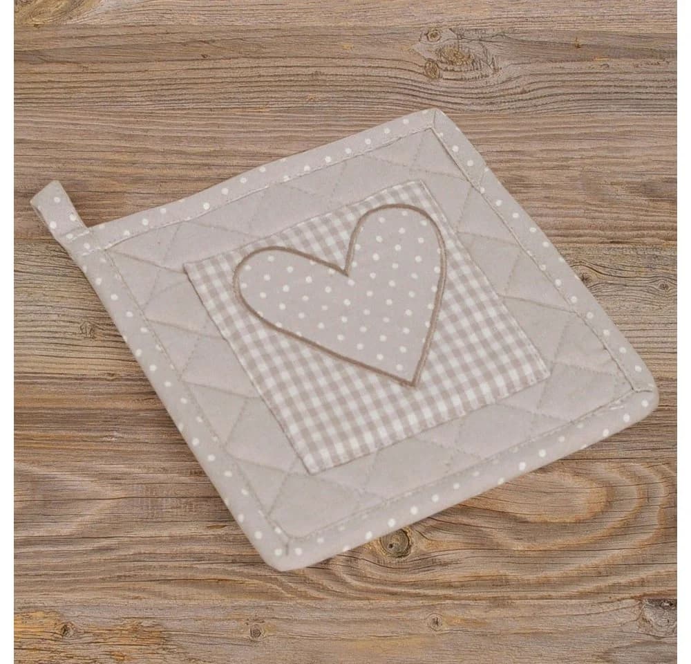 matches21 HOME & HOBBY Topflappen Landhaus Premium 20x20 cm Beige - Bild 2