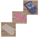 matches21 HOME & HOBBY Topflappen Topfhandschuh Landhaus Premium Karo Herz Bild 5