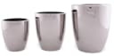 matches21 HOME & HOBBY Blumentopf Silber Glanz Rund Keramik Bild 1