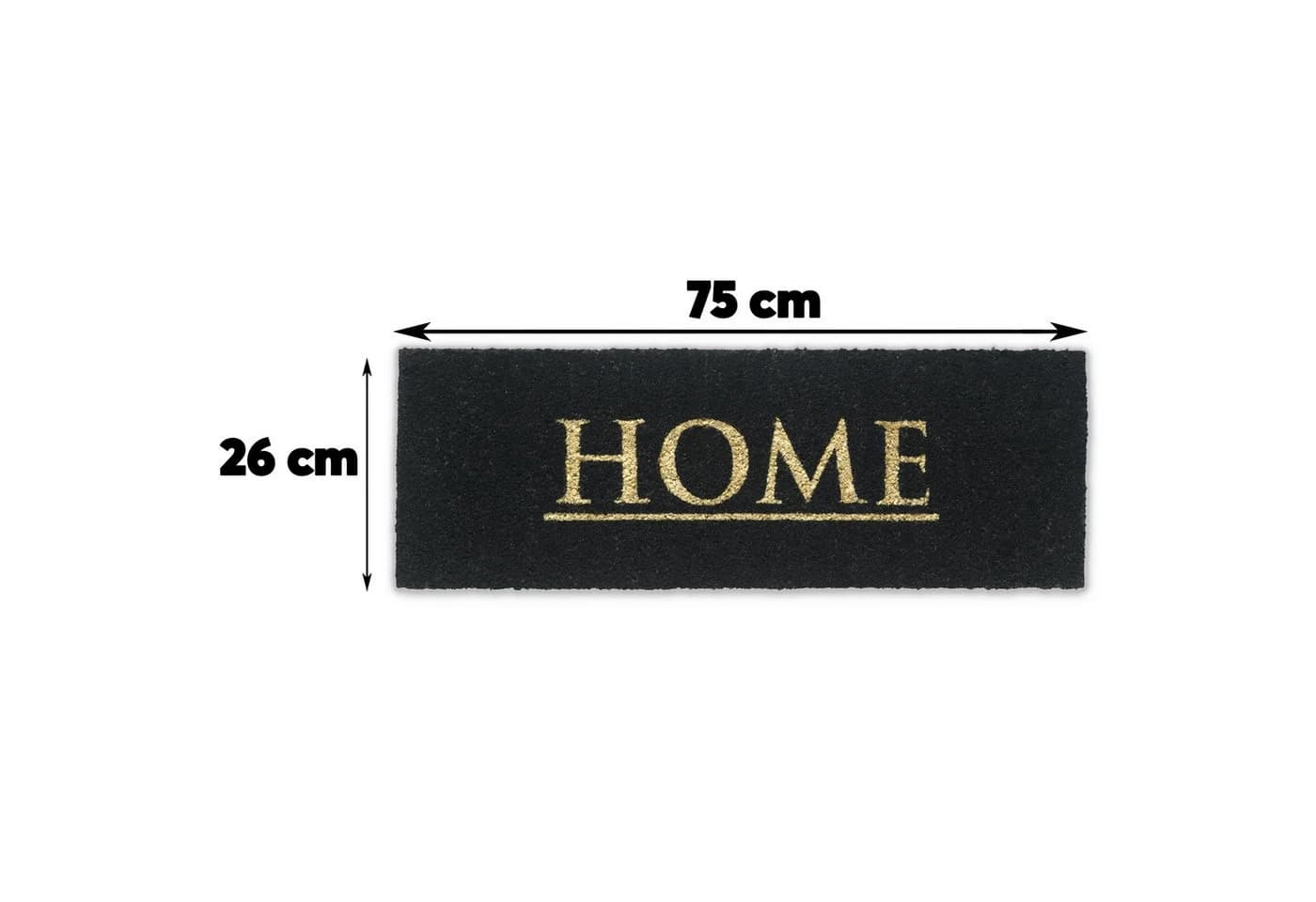 matches21 HOME & HOBBY Fußmatte Schwarz Kokos Home