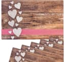 matches21 HOME & HOBBY Platzset Abwaschbare Tischsets 6er Set Landhaus-Stil Herzen Bild 2