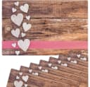 matches21 HOME & HOBBY Platzset 8er Set Landhaus-Stil Herzen Rot/Weiß Kunststoff Bild 2