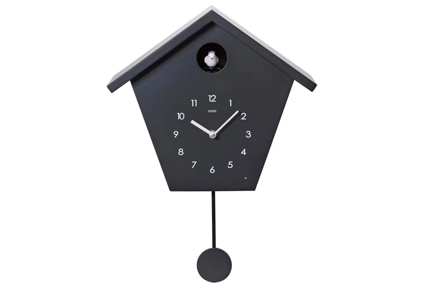 Cuco Clock Kuckucksuhr Modern Schwarz/Weiß mit Lichtsensor - Bild 2