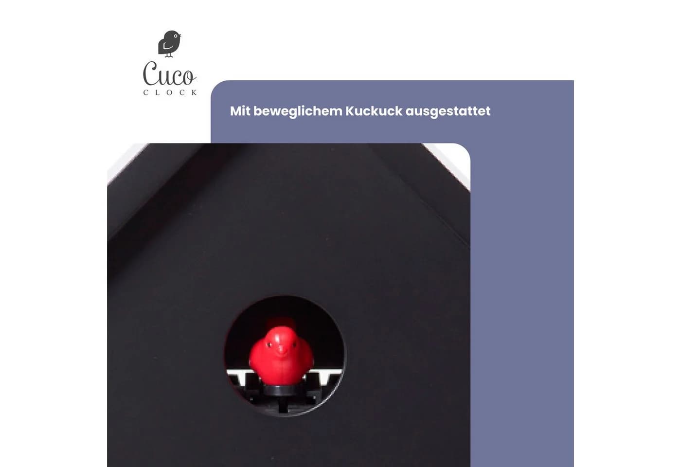 Cuco Clock Kuckucksuhr REIHENHAUS mit Vogelgezwitscher - Bild 4