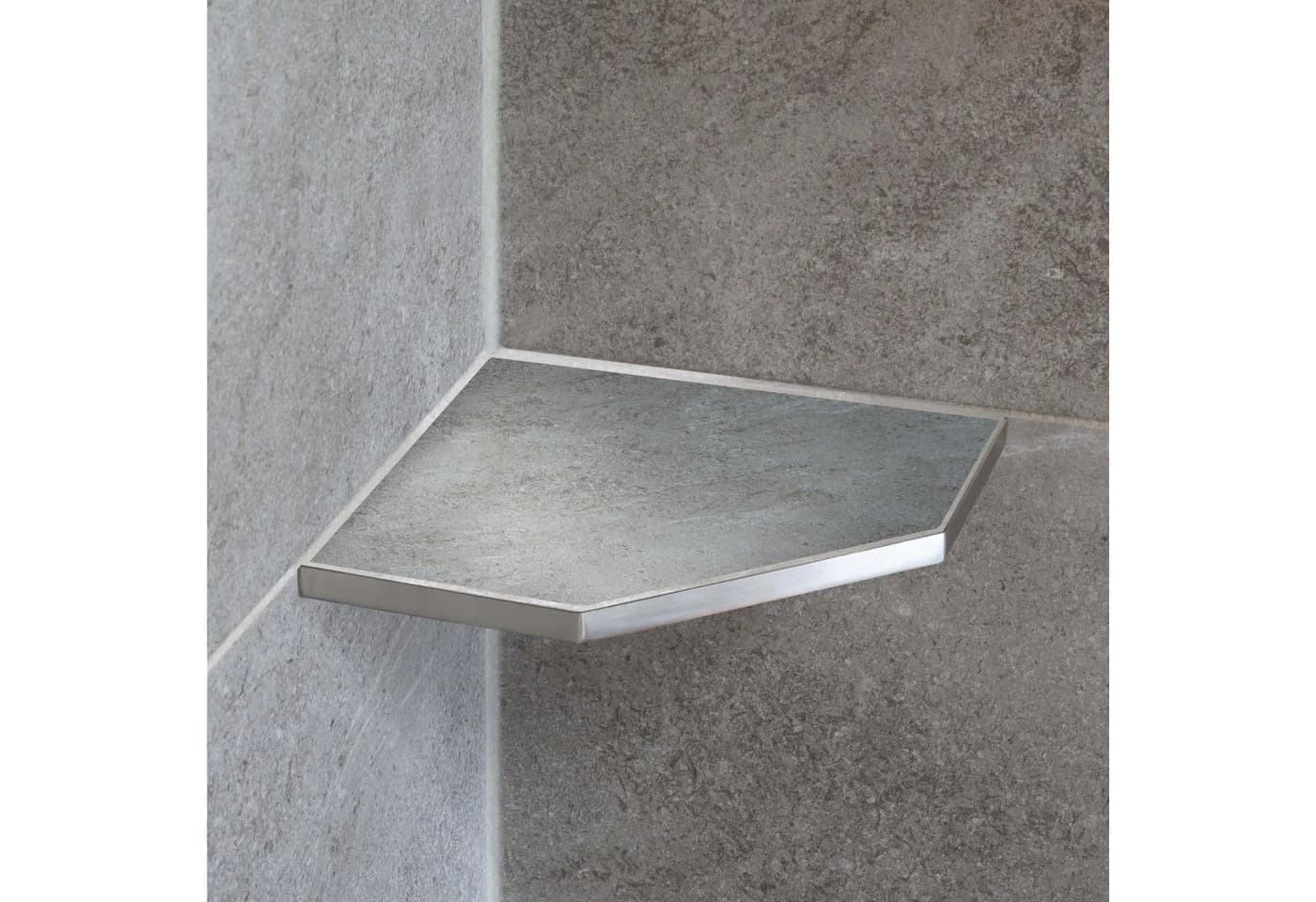 Dalsys Duschregal Befliesbar Edelstahl Silber