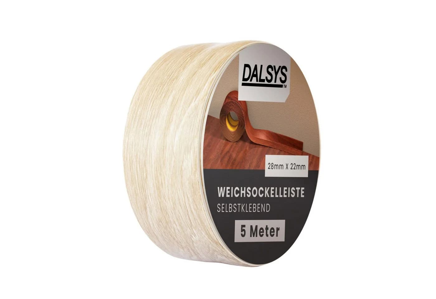 Dalsys Sockelleiste 500 cm Weichsockelleiste selbstklebend - Bild 2