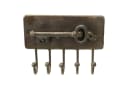 Macosa Home Wandhaken Schlüsselleiste 5 Haken Metallhaken Braun Antik rost Schlüssel-Haken Bild 2