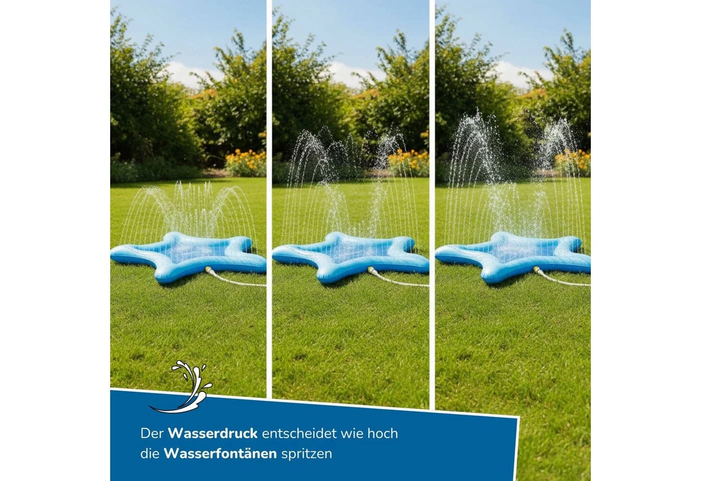 alldoro Sprinklermatte Sternförmig 100 cm mit Spritzfunktion - Bild 3