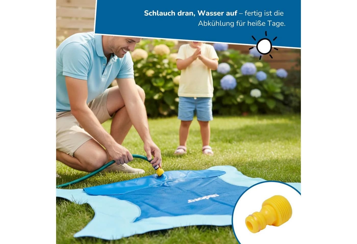 alldoro Sprinklermatte Sternförmig 100 cm mit Spritzfunktion - Bild 4
