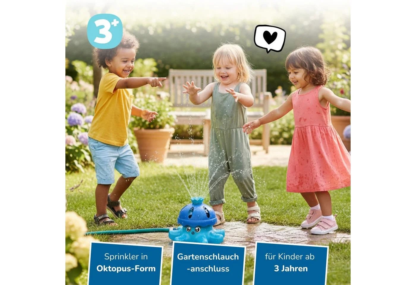 alldoro Wassersprinkler Oktopus Blau