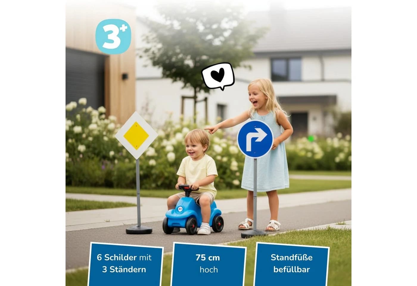 alldoro Verkehrszeichen-Set 6-tlg. Bunt für Kinder