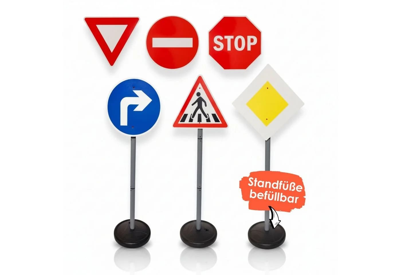 alldoro Verkehrszeichen-Set 6-tlg. Bunt für Kinder - Bild 2