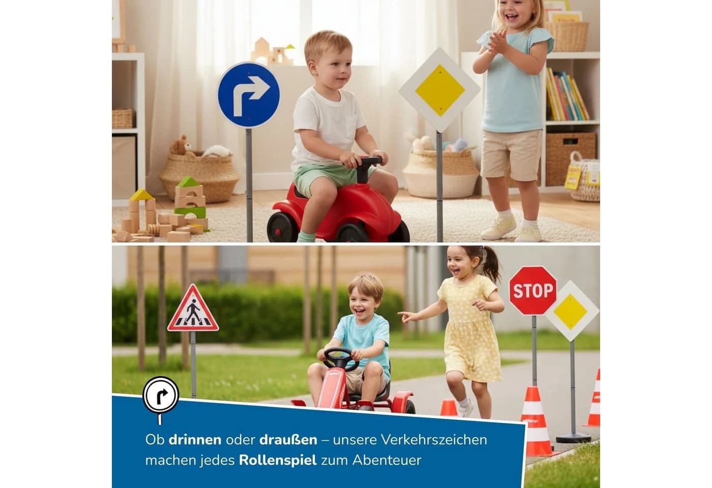 alldoro Verkehrszeichen-Set 6-tlg. Bunt für Kinder - Bild 3