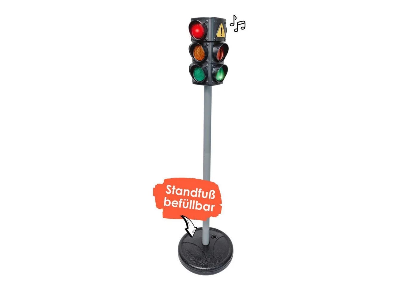 alldoro Verkehrsampel Spielzeug mit Licht Sound Befüllbarer Standfuß - Bild 2