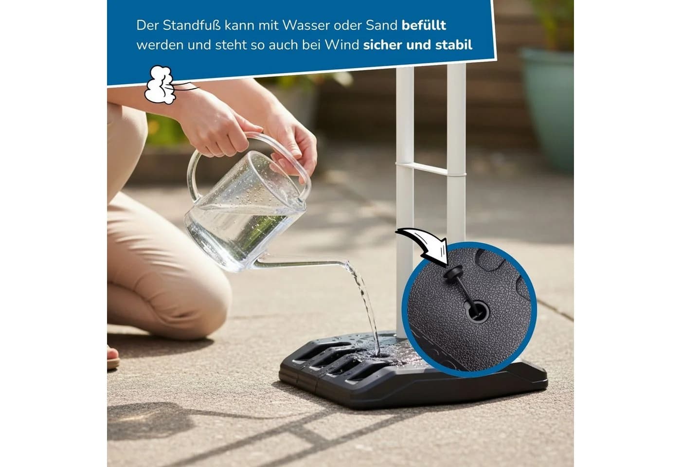 alldoro Spiel-Verkehrsschranke Bunt mit Befüllbarem Standfuß - Bild 5