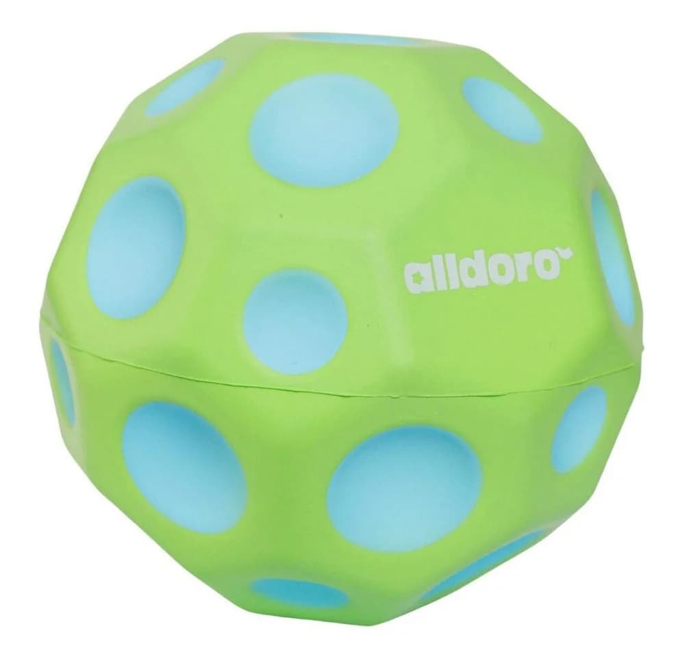alldoro XXL Bouncing Ball 15 cm mit Pop-Sound und hoher Sprungkraft, Flummi-Ball mit Kratern - Bild 4