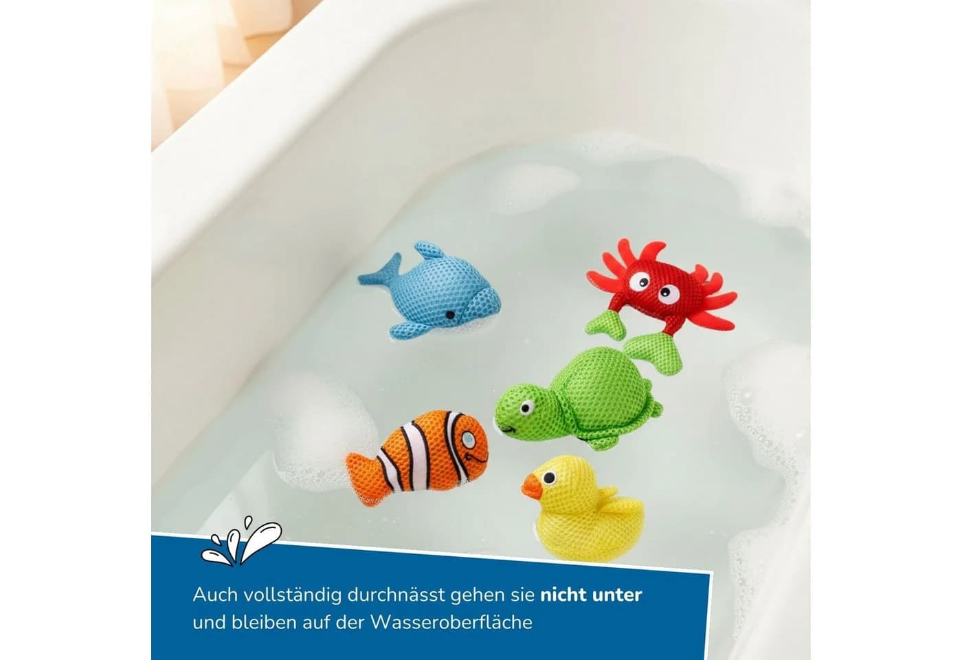 alldoro Badespielzeug Aquanauts 5er Set Badetiere Bunt - Bild 3