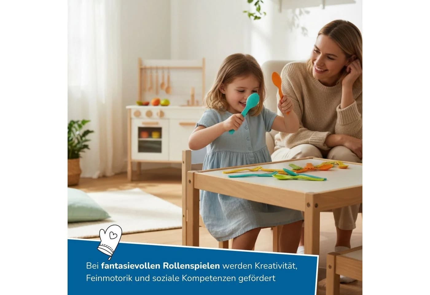 alldoro Spielbesteck Kinderküchen Besteck-Set 17-teilig mit Besteckkasten - Bild 3