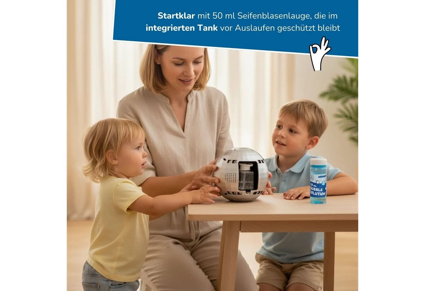 alldoro Seifenblasenmaschine Automatische Diskokugel mit LED-Lichteffekt - Bild 4