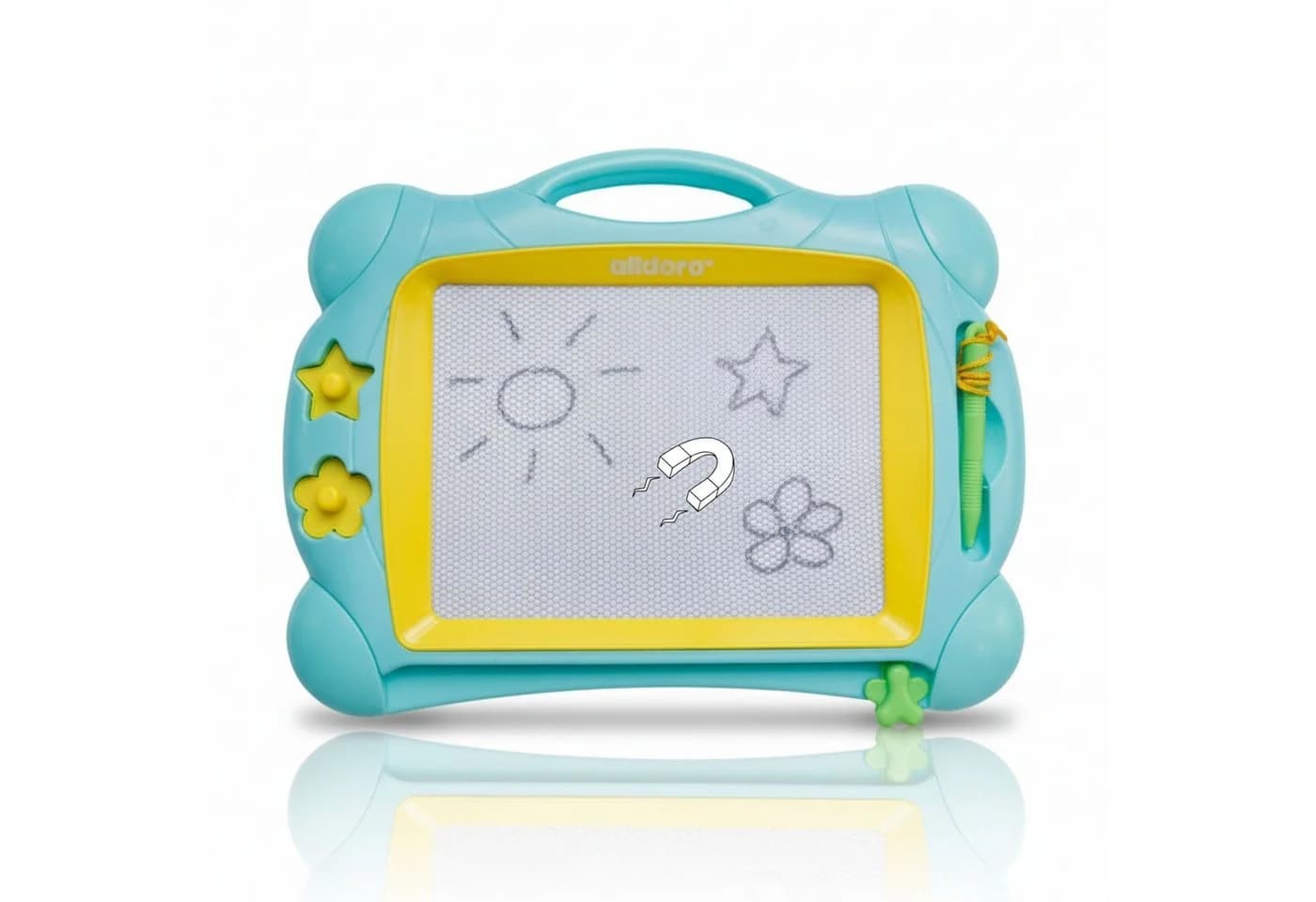 alldoro Zaubertafel magnetisch für Kinder schwarz-weiß mit Stift - Bild 2