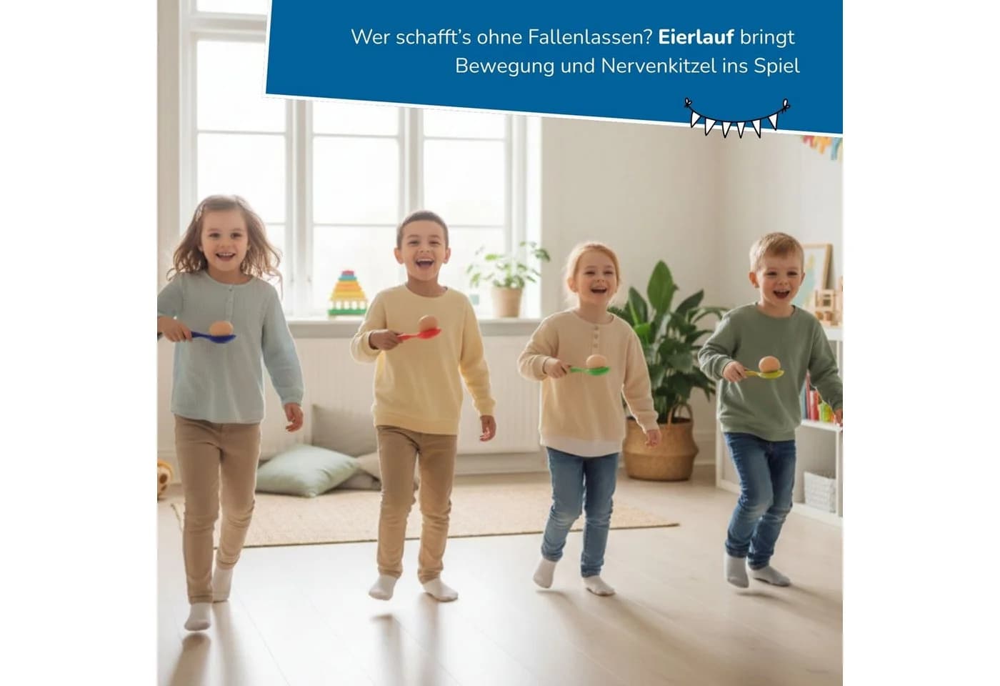 alldoro Spiel XL Kinderparty-Set 31 Teile Bunt Dosenwerfen Sackhüpfen - Bild 5