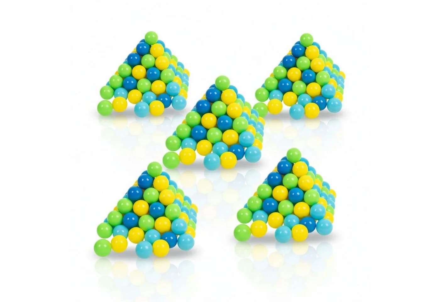 alldoro Bällebad-Bälle 500er Set bunt PE-Kunststoff Ø 6 cm mit Tragetasche - Bild 2