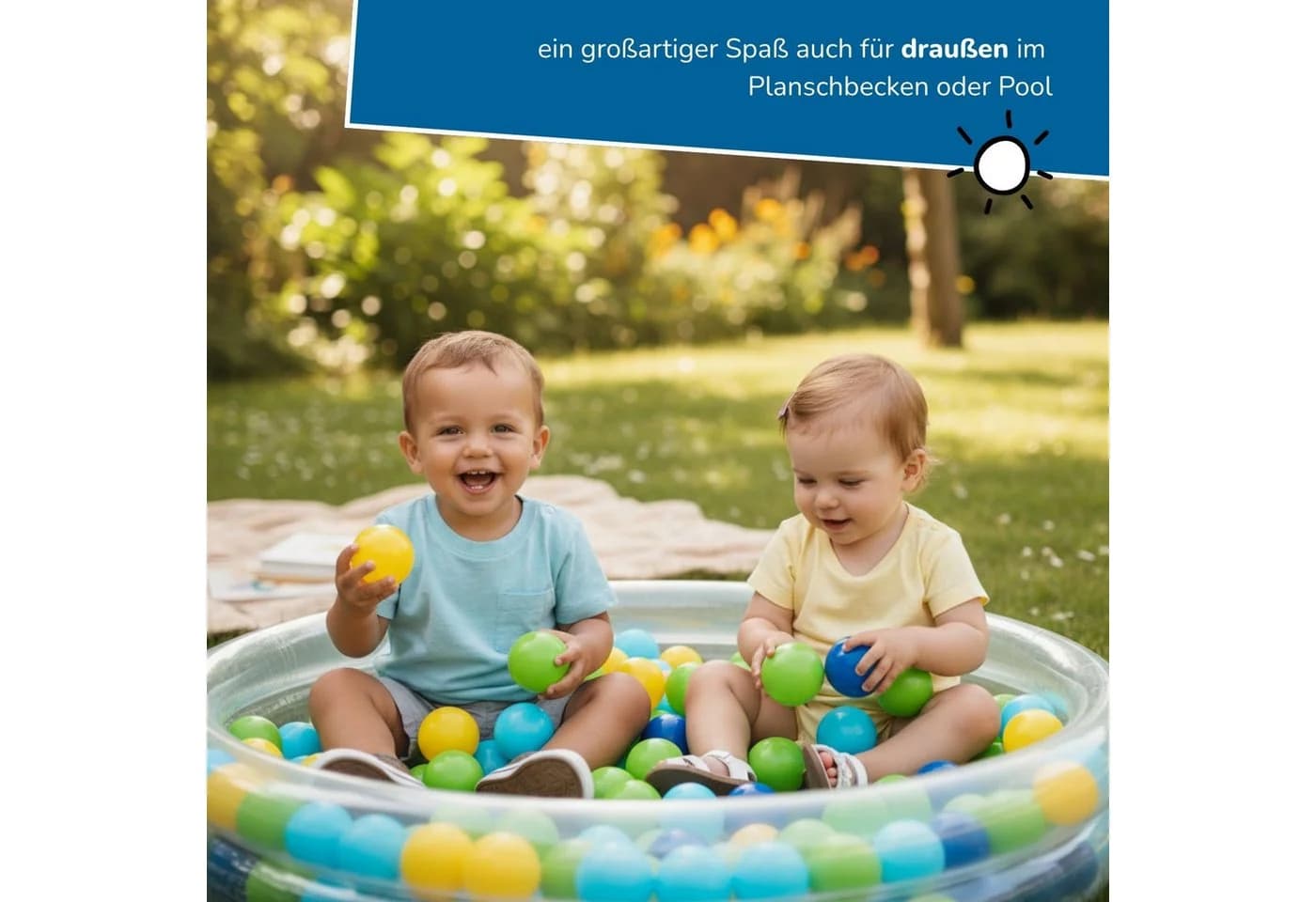alldoro Bällebad-Bälle 500er Set bunt PE-Kunststoff Ø 6 cm mit Tragetasche - Bild 4