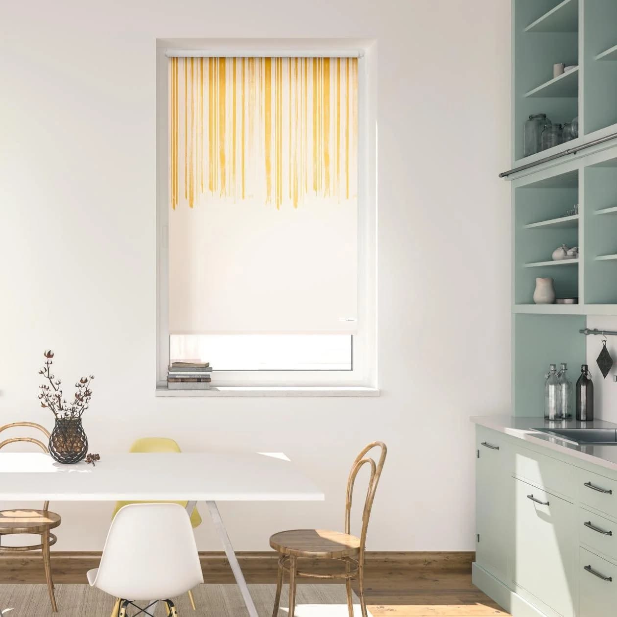 LICHTBLICK Seitenzugrollo Flowing Honey Gelb Klemmfix - Bild 2