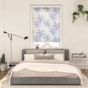 LICHTBLICK Seitenzugrollo Blueprint Palms Blau Klemmfix Bild 2