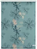 LICHTBLICK ORIGINAL Seitenzugrollo Aqua Floral Blau Klemmfix Bild 2
