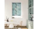 LICHTBLICK ORIGINAL Seitenzugrollo Aqua Floral Blau Klemmfix Bild 3
