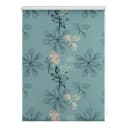 LICHTBLICK Rollo Klemmfix Aqua Floral Blau 100% Verdunkelung Bild 1