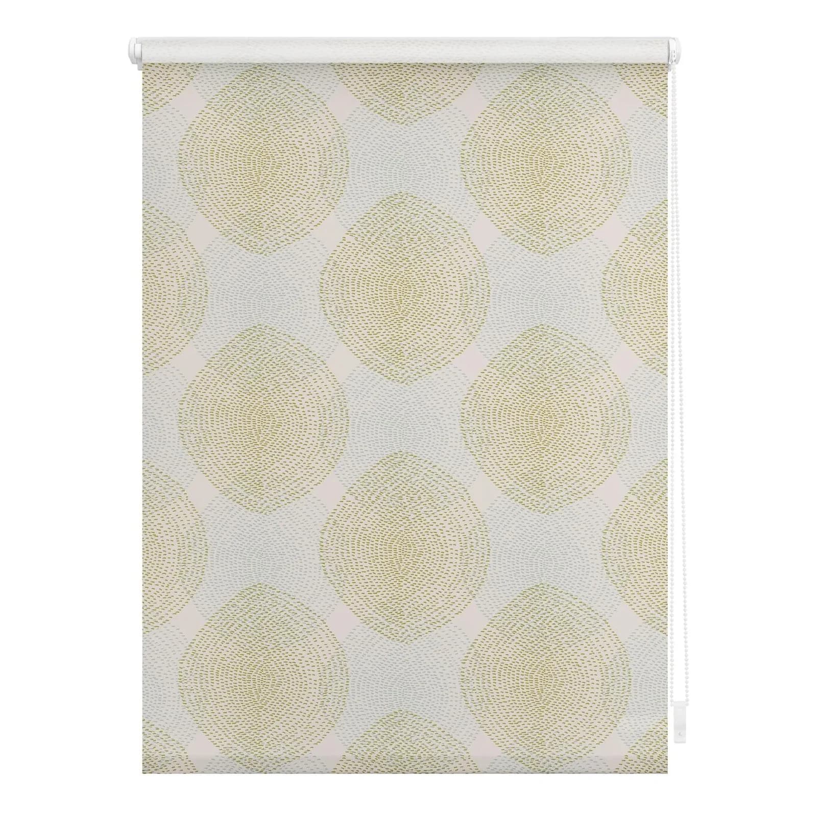LICHTBLICK Rollo Klemmfix Beige/Weiß Verdunkelung Boho